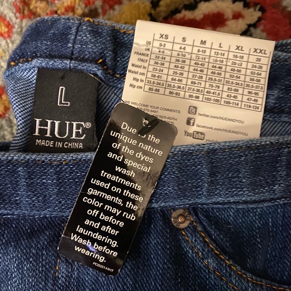 NWT ~ HUE Leggings ~ skinny blue jeans ~ large - Picture 4 of 4